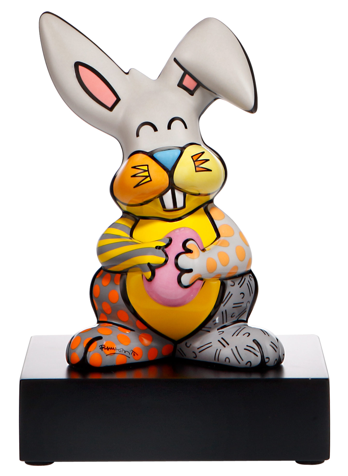 Goebel Figur Romero Britto - "Grey Rabbit" Romero Britto Bunt Porzellan 66452891