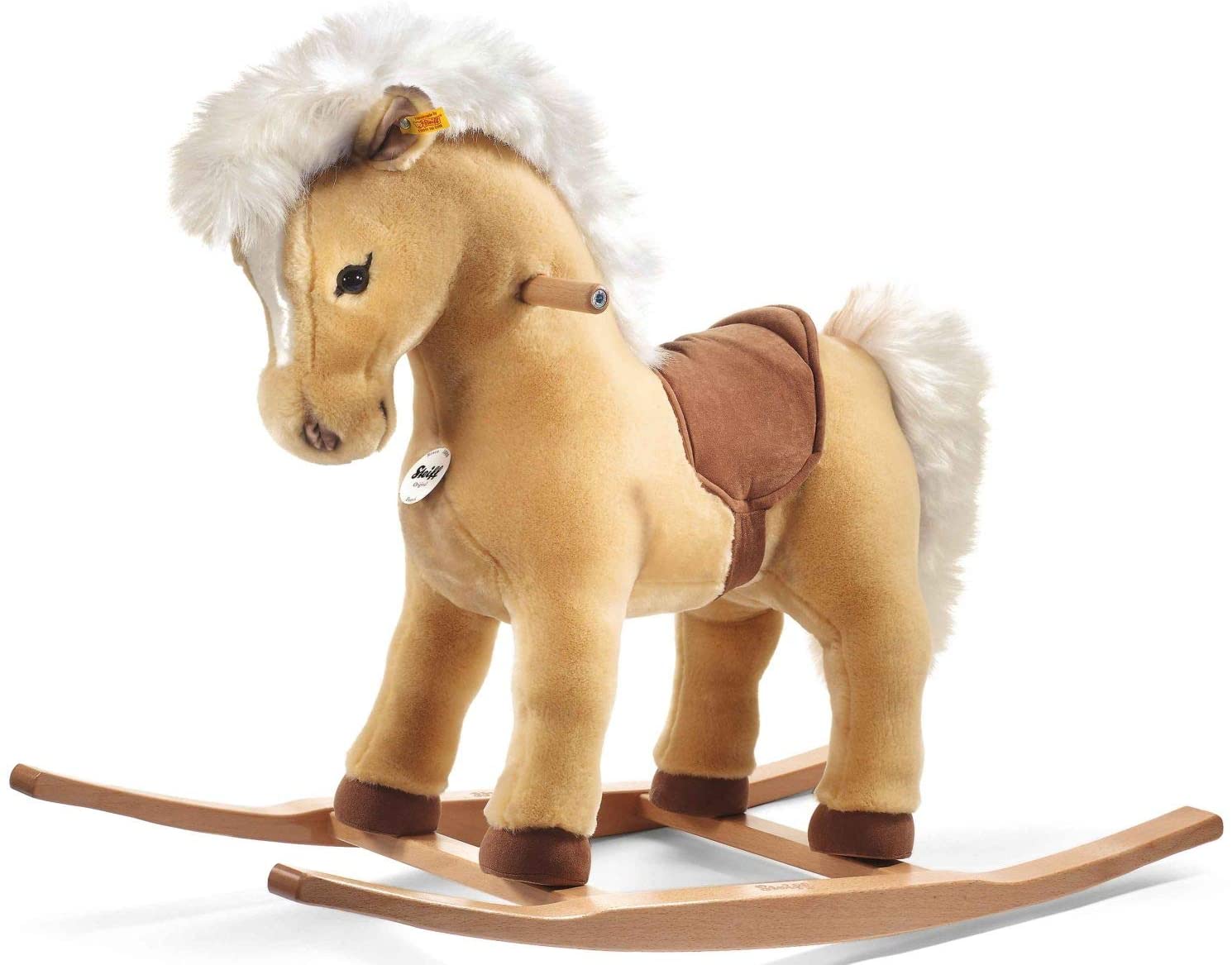 Steiff Franzi REIT-Pony - 70 cm - Schaukeltier für Kinder - weich & abwaschbar - blond (048906)