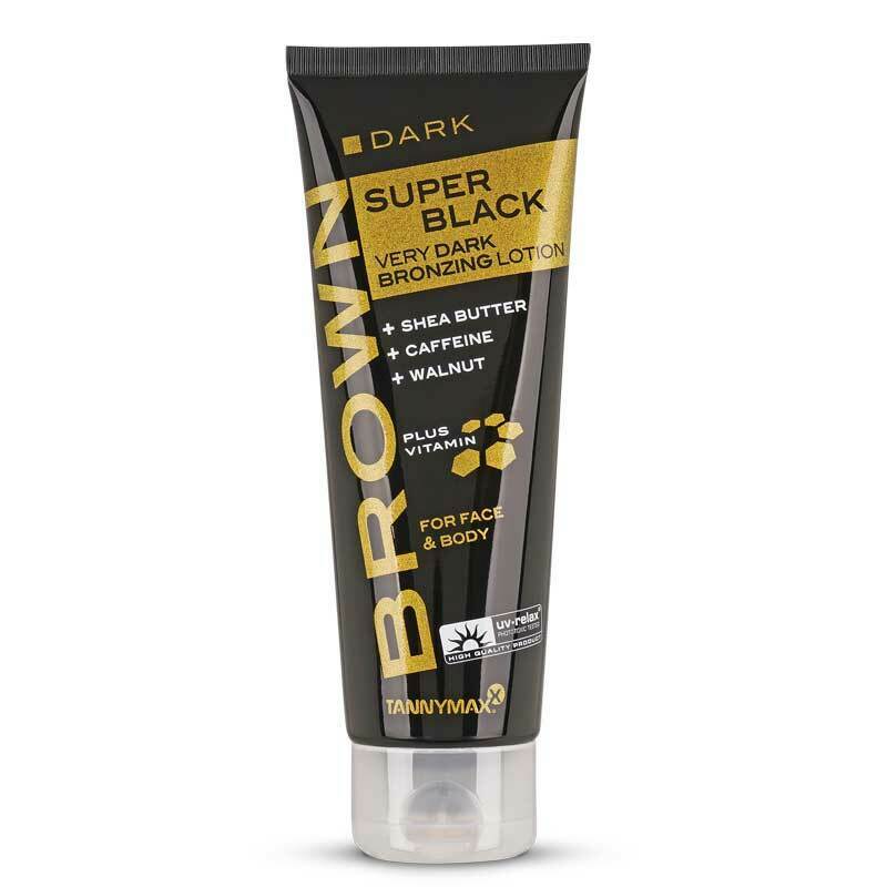 Tannymaxx BROWN Super Black Tanning Lotion Very Dark + Bronzener Bräunungsverstärker Für Sonne und Solarium 0114010000 width=