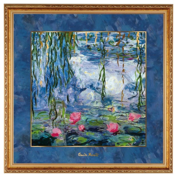 Seerosen mit Weide - Wandbild Bunt Claude Monet Goebel 66534781