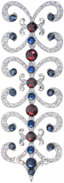 Florence 8 Silber-Türkis-Rot 1016027DE Körperschmuck Swarovski Crystal Türkis Rot