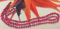 E119 Echter Süßwasser-Perlen-Strang barock 6-7mm 40cm lang offen rotviolett E119 Echter Süßwasser-Perlen-Strang barock 6-7mm 40cm lang offen rotviolett