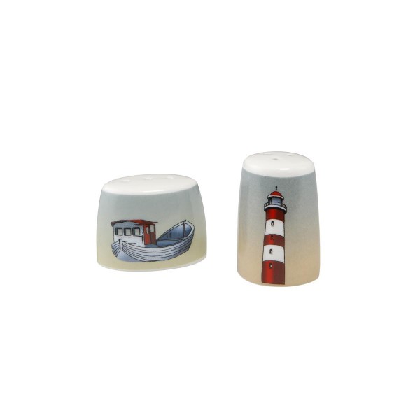 Lighthouse/Fishing Boat- Salz & Pfeffer Bunt Scandic Home Wohnaccessoires Goebel 23101301