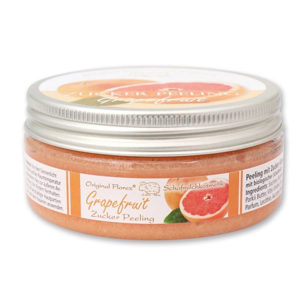 Florex Körper Salz Peeling Grapefruit mit biologischer Schafmilch Seidenweiche Haut Reinigung Pflege