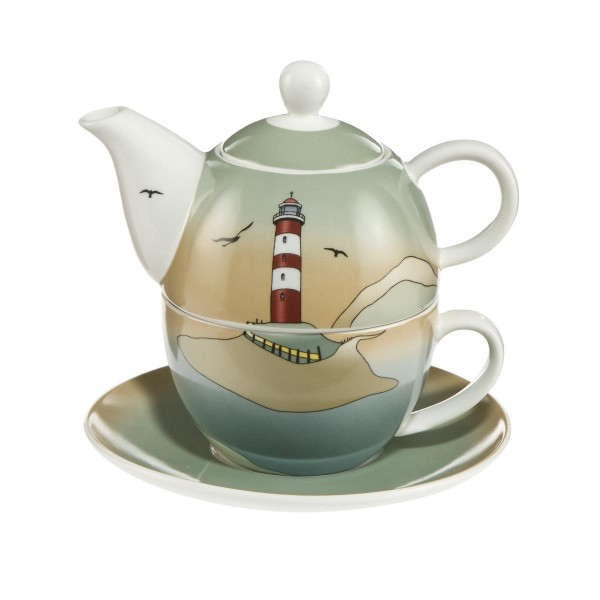 Lighthouse - Tea for One Bunt Scandic Home Wohnaccessoires Goebel 23101011