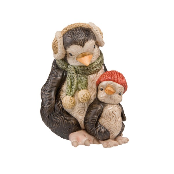 Goebel X-Mas Pinguin-Figur Frieda und Helma aus Porzellan Mehrfarbig, Höhe: 13cm, 66-703-09-1