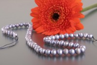 P108 Echter Süßwasser-Perlen-Strang barock 6-7mm 40cm lang offen blaulila P108 Echter Süßwasser-Perlen-Strang barock 6-7mm 40cm lang offen blaulila