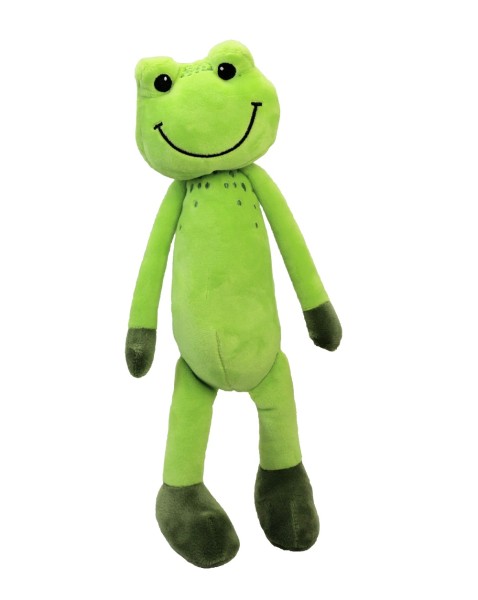 Inware 7725 Schlenkerfrosch Logi, 32 cm, Kuscheltier, Kuschelfrosch