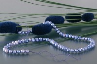 Perlenstrang P063 Süsswasser Perlen-Strang offen Perlen Potato ca 6mm blauviolett Perlenstrang P063 Süsswasser Perlen-Strang offen Perlen Potato ca 6mm blauviolett