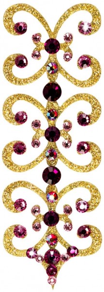 Florence 2 Gold-Rosa 1016008DE Körperschmuck Swarovski Crystall Rosa