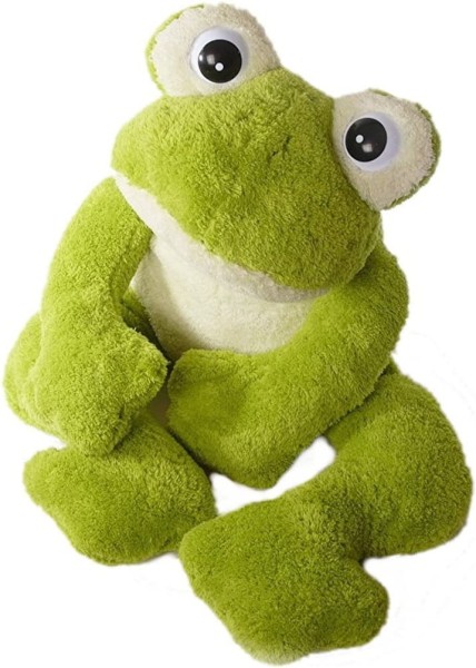 Inware 6238 - Kuscheltier Frosch Freaky, liegend, grün 65 cm, Schmusetier