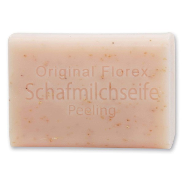 Florex Schafmilchseife 8043 Peeling mit Mohn rosa hochwertige Seife mit Peelingeffekt massiert die H