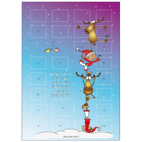 Adventskalender - Nur Mut Bunt Schreibtisch Accessoires Goebel 54101051