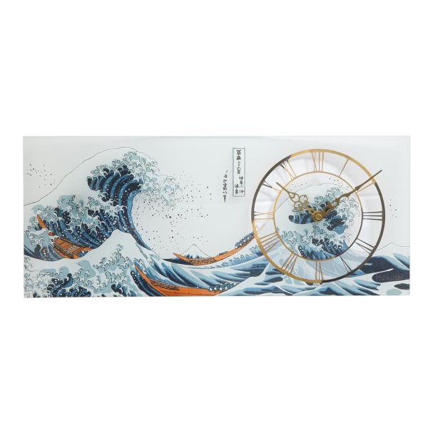 Die Welle - Wanduhr Bunt Katsushika Hokusai Goebel 67000301