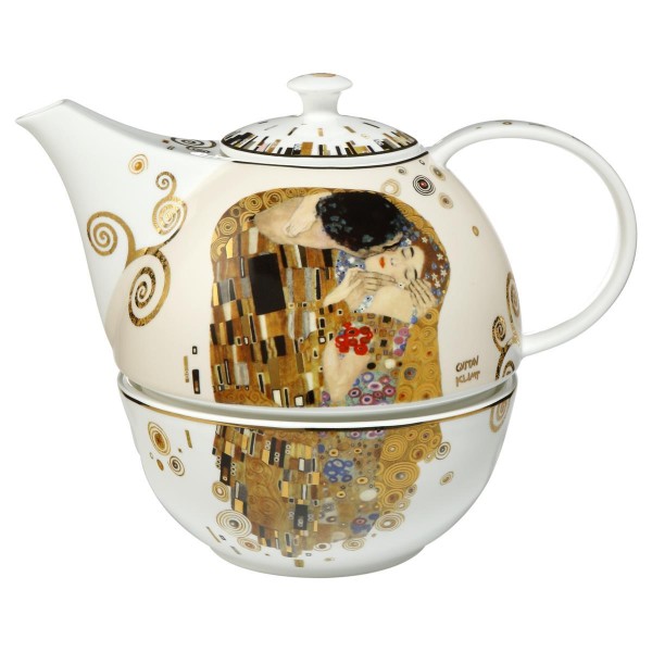Der Kuss - Teekanne mit Stövchen Bunt Gustav Klimt Goebel 67013611