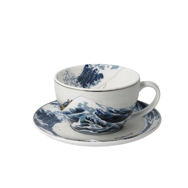 Die Welle - Tee-/Cappuccinotasse Bunt Katsushika Hokusai Goebel 67012521