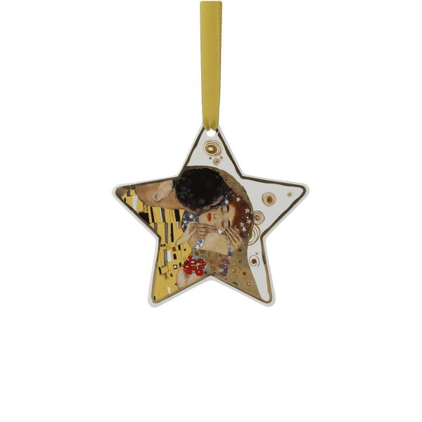 Der Kuss Weiß - Hängeornament Bunt Gustav Klimt Christmas Time Goebel 67025071