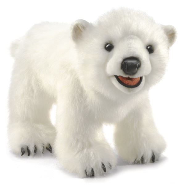Folkmanis Eisbärenjunges / Polar Bear Cub Handpuppe spilebar 3041