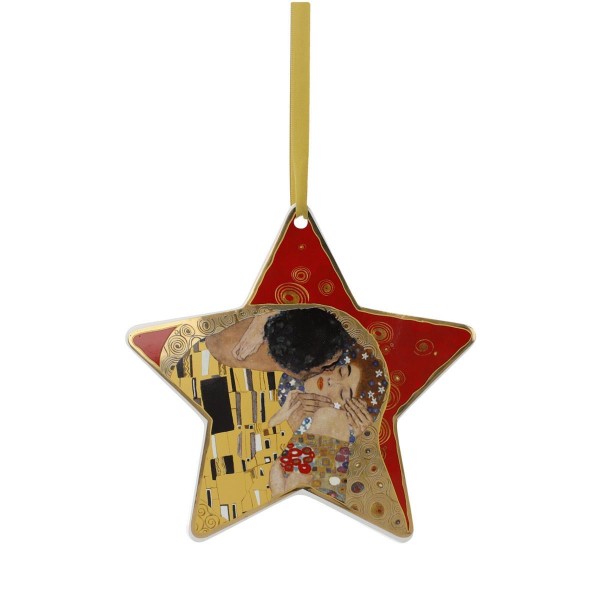 Der Kuss Rot - Hängeornament Bunt Gustav Klimt Christmas Time Goebel 67025061