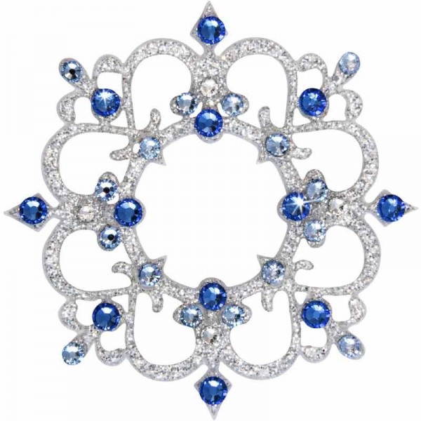 Rome 5 Silber-Blau 1016035DE Körperschmuck Swarovski Crystall Blau