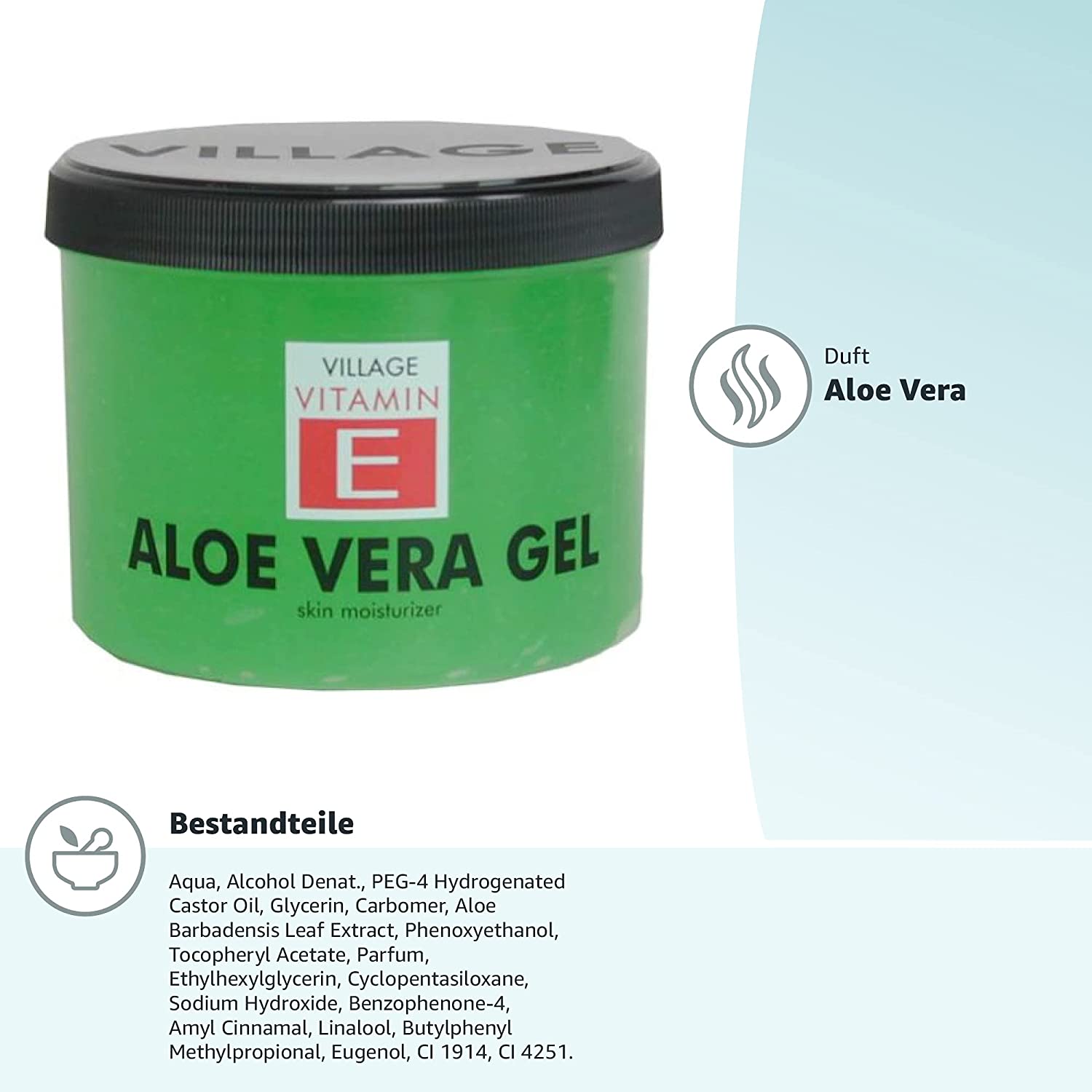 Village 9509-01 Aloe Vera Body Gel khlend mit Vitamin E, 1er Pack (1 x 500  ml) | Village | Kosmetik | Perlenzentrum Schmuck-Shop