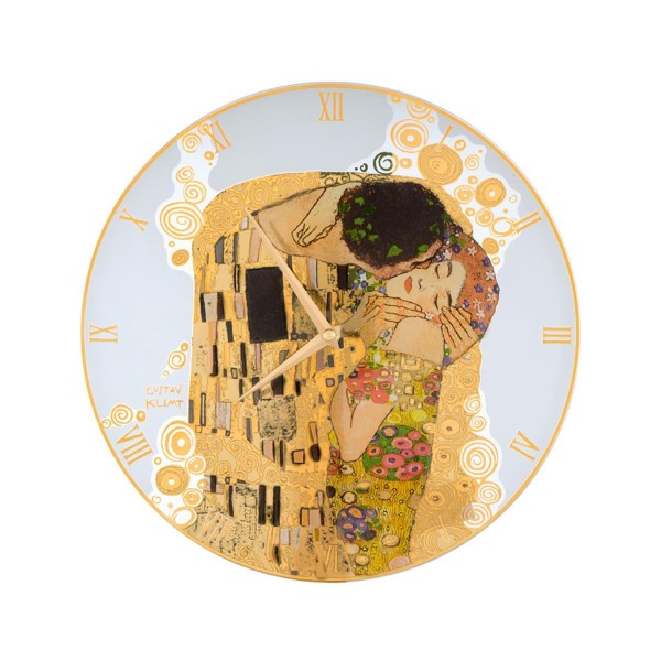 Der Kuss - Wanduhr Bunt Gustav Klimt Goebel 67021550
