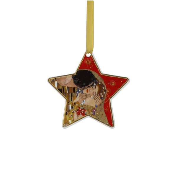 Der Kuss Rot - Hängeornament Bunt Gustav Klimt Christmas Time Goebel 67025051