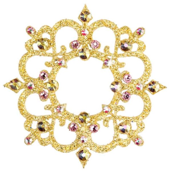 Rome 2 Gold-Rosa 1016014DE Körperschmuck Svarowski Crystal Weiß-AB Pink