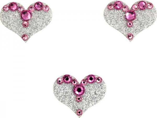 Love 3 Silber-Hellrosa 1016049DE Körperschmuck Swarovski Crystal Pink