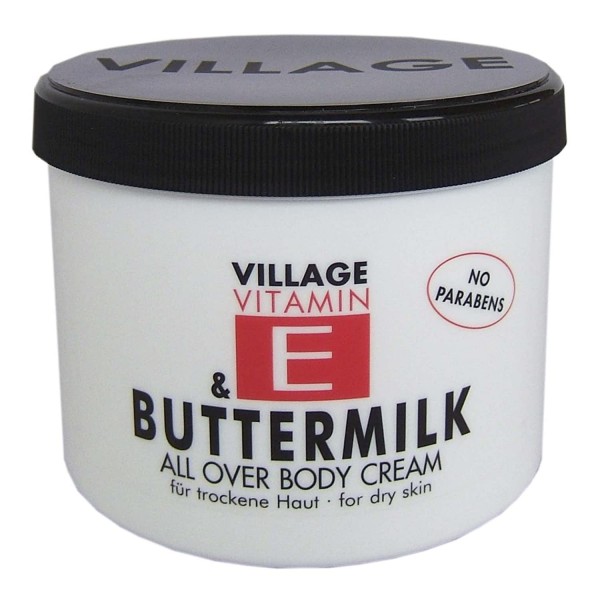 Village 9506-13 Buttermilk Body Cream 500ml mit Vitamin E Feuchtigkeitscreme