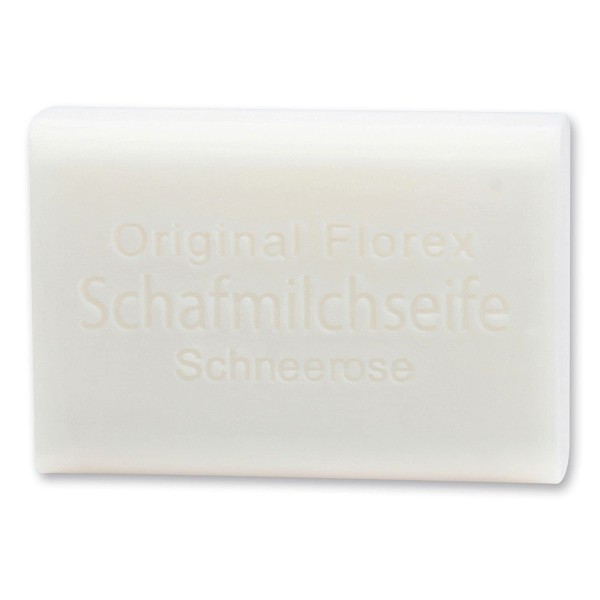 Florex Schafmilchseife - Schneerose - umwerfender lieblicher Duft mit viel Feuchtigkeit 100 g