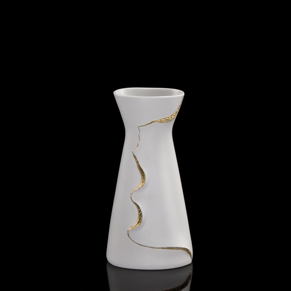 Goebel Kaiser Porzellan Vase 21.5 cm - Montana Weiß-Gold Biskuit-Porzellan14003881
