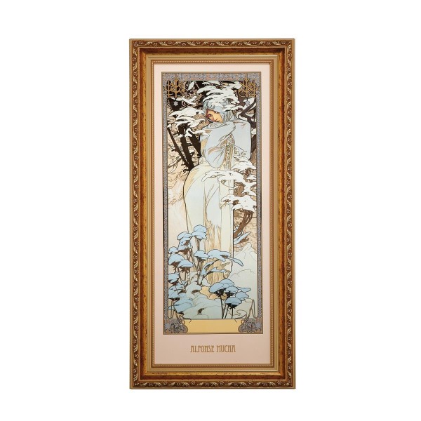 Winter 1900 - Wandbild Bunt Alphonse Mucha Goebel 66508591