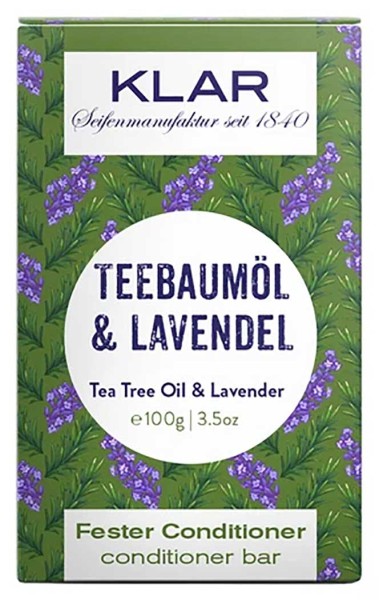 Klar's - Bar Conditioner Teebaumöl/Lavendel (gegen Schuppen) - fester Conditioner