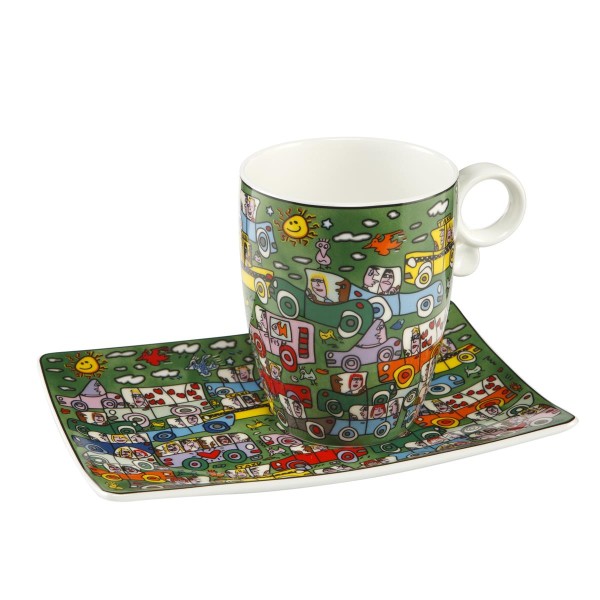 Goebel Crosstown Traffic - Künstlerbecher Pop Art James Rizzi Bunt Fine Bone China 26102211