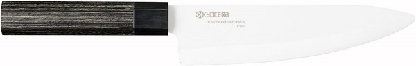 KYOCERA FUJI Keramik-Kochmesser, Klinge: 17cm Zirkoniakeramik handgeschliffen Griff: Pakkaholz